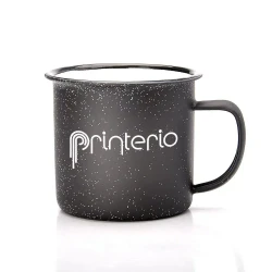 Кружка металлическая для сублимации Sublime ХАМЕЛЕОН з ободком и блестками с вашим лого 370 мл